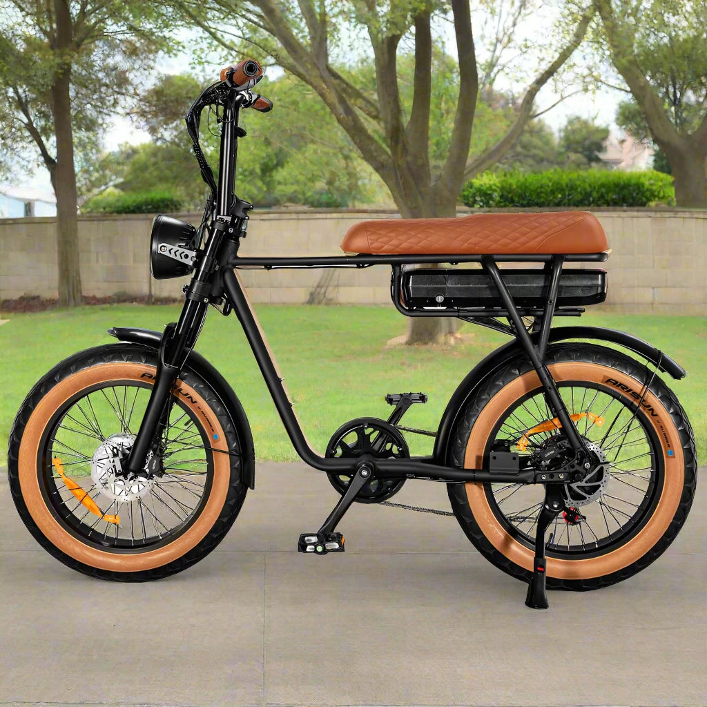 7Go EB Power 48V Electric Bike tan black